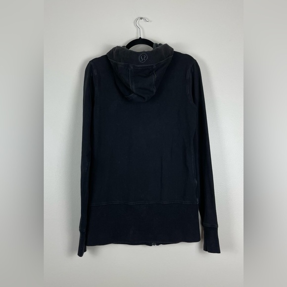 Lululemon Black Scuba Jacket Full Zip Size 10 Medium Hoodie - Picture 2 of 6